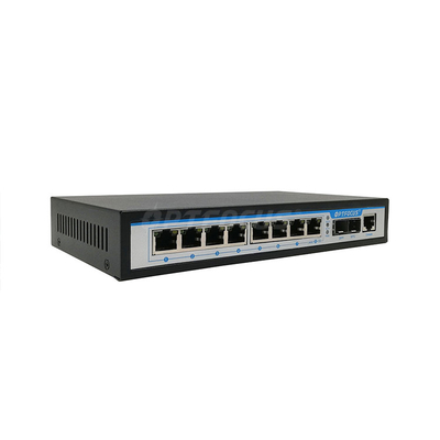 Factory OEM 8 Port Managed Poe Switch 8*10/100/1000M PoE Ports+2*1000M SFP Port for IP Camera NVR CCTV