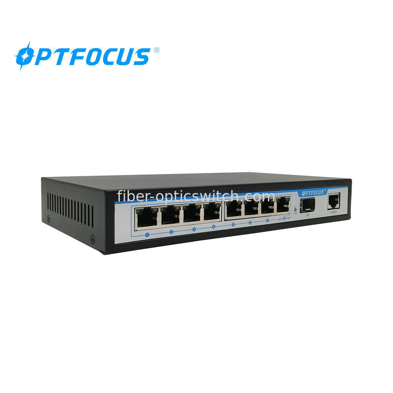 OEM FTTX Solution Ethernet Network Switch 1310nm 100/1000M 8 Port PoE Network Switch